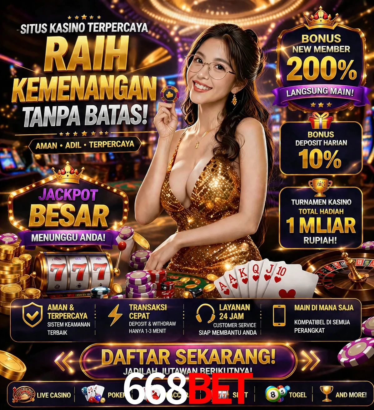 Roleta e blackjack 668Bet